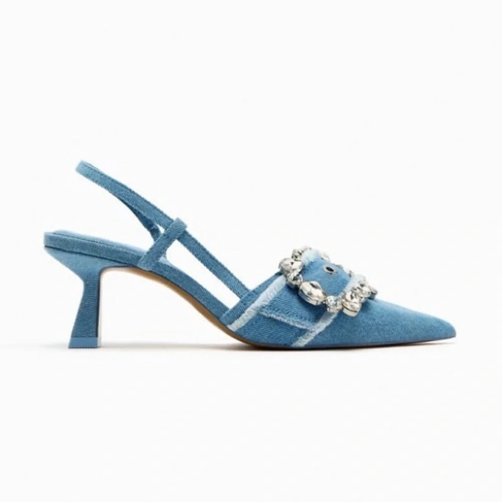 ZARA Denim Slingbacks - Price Firm - Picture 3 of 12